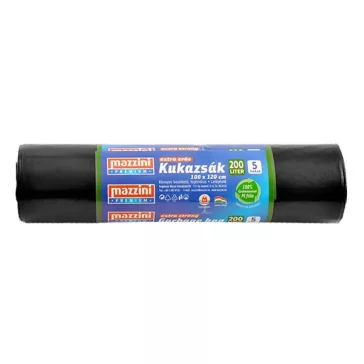 Szemeteszsák MAZZINI 200L Premium extra erős 5 darabos