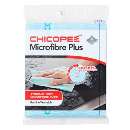 Törlőkendő mikroszálas CHICOPEE Mircofibre Plus mosható 34 x 40 cm kék 5 darabos