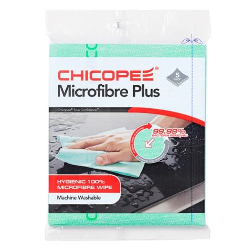 Törlőkendő mikroszálas CHICOPEE Mircofibre Plus mosható 34 x 40 cm zöld 5 darabos