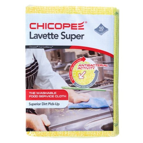 Törlőkendő konyhai CHICOPEE Lavette Super mosható 51 x 36 cm sárga 10 darabos