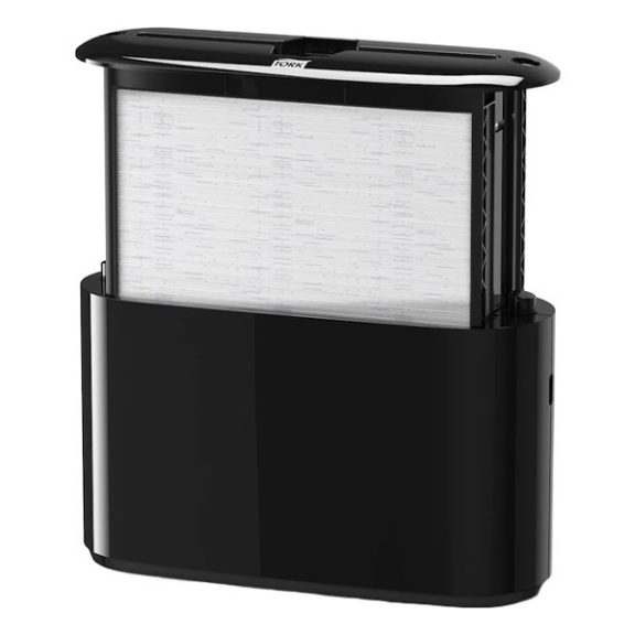 Kéztörlő adagoló hajtogatott TORK Xpress Multifold Elevation pultra tehető Interfold H2 fekete