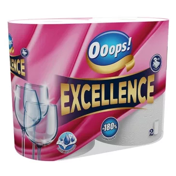   Kéztörlő tekercses háztartási OOOPS! Excellence 2 tekercses 3 rétegű