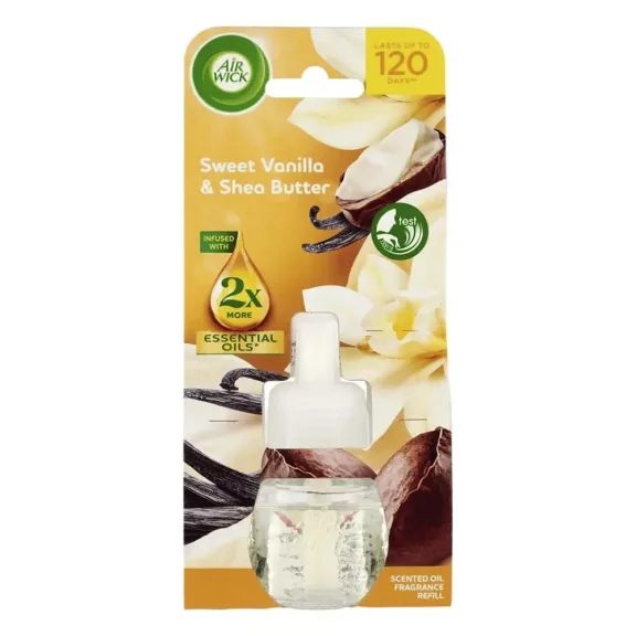 Automata légfrissítő utántöltő AIR WICK Édes vanilia és shea vaj 19 ml Automata légfrissítő utántöltő AIR WICK Édes vanilia és shea vaj 19 ml