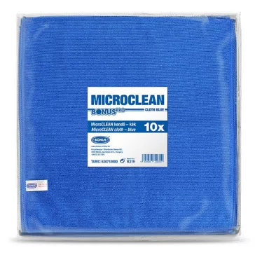   Törlőkendő mikroszálas BONUS microCLEAN HoReCa HACCP 40x40 cm kék 10 darabos