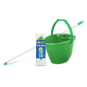   Felmosó szett BONUS extra vödör 11L+ 120cm nyél + softmop pótfej kék