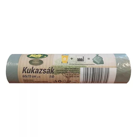 Szemeteszsák KELLY 60L super nature 60x70 cm 8 darabos Szemeteszsák KELLY 60L super nature 60x70 cm 8 darabos