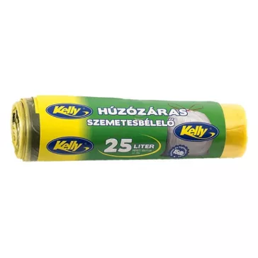Szemeteszsák KELLY 25L húzózáras 50x55 cm 15 darabos