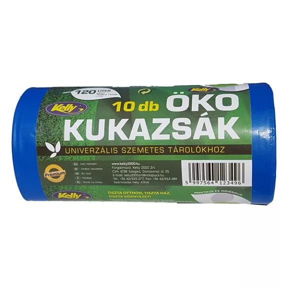 Szemeteszsák KELLY 120L Öko 70x110 cm 120L 10 darabos Szemeteszsák KELLY 120L Öko 70x110 cm 120L 10 darabos