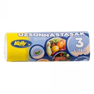  Uzsonnás és hűtőtasak KELLY rollnis 25x35 cm 3L 100 darabos