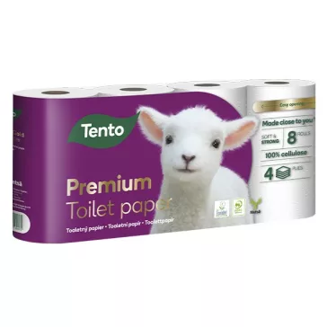 Toalettpapír TENTO Gold fehér 4 rétegű 8 tekercses