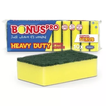   Mosogatószivacs BONUS Pro HoReCa sárga 13,5×9×4,5 cm 10 darabos