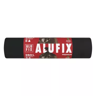 Szemeteszsák ALUFIX 280L 60 mikronos fekete 5 darabos