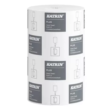   Kéztörlő tekercses KATRIN Plus S 2 mini 14 cm 60 m 240 lap belsőmagos 2 rétegű fehér