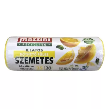   Szemeteszsák MAZZINI illatosított citrusos húzófüles 49x60 cm 35L 20 darabos