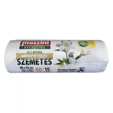   Szemeteszsák MAZZINI 60L illatosított virágos húzófüles 59x72 cm 15 darabos