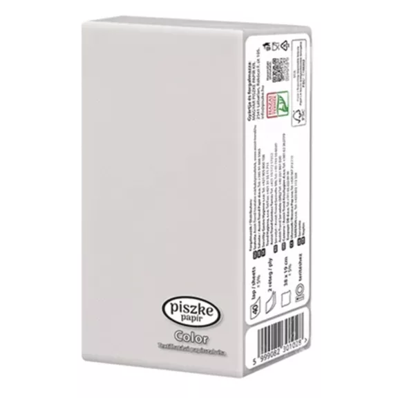 Szalvéta PISZKE Color textilhatású 2 rétegű 38x19 cm 1/8 hajtogatott 40 lapos vegyes