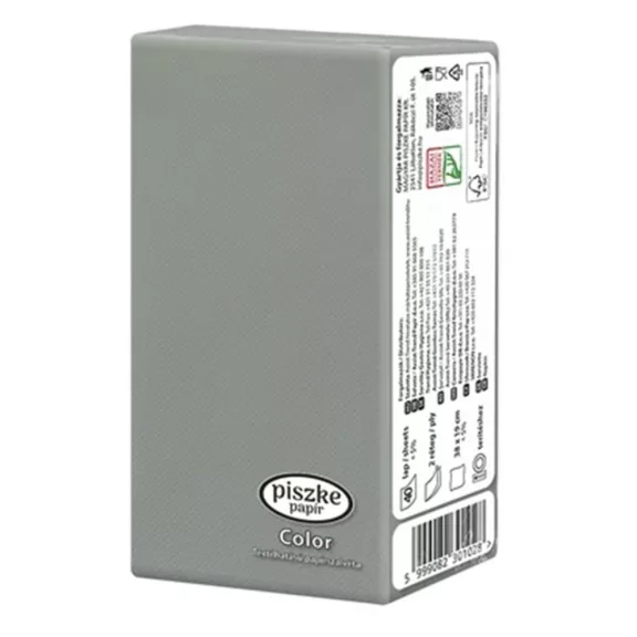 Szalvéta PISZKE Color textilhatású 2 rétegű 38x19 cm 1/8 hajtogatott 40 lapos vegyes