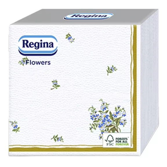 Szalvéta REGINA Virág 1 rétegű 33x33 cm 1/4 hajtogatott 45 lapos vegyes mintás