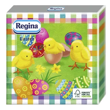   Szalvéta REGINA Húsvéti 1 rétegű 33x33 cm 20 lapos vegyes mintás