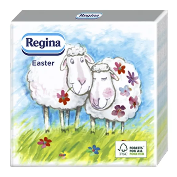 Szalvéta REGINA Húsvéti 1 rétegű 33x33 cm 20 lapos vegyes mintás