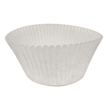   Sütőpapír JUNIOR muffin kosár 50mm átmérővel 30mm magas fehér színű 100 db/doboz