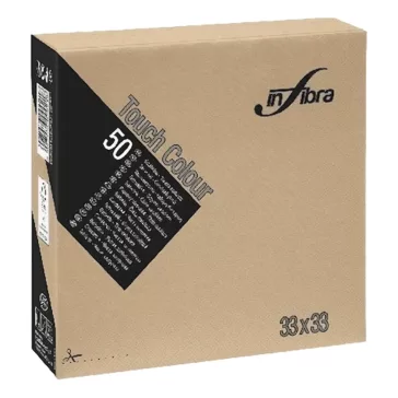 Szalvéta INFIBRA 2 rétegű 33x33 cm cappuccino 50 lapos