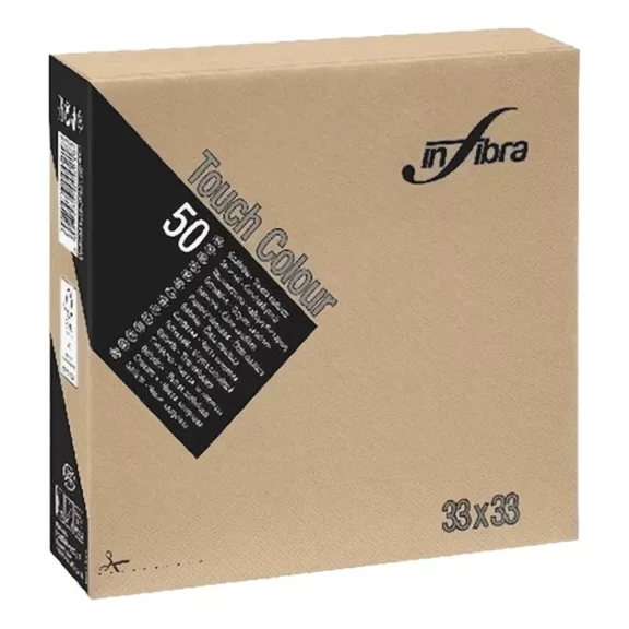 Szalvéta INFIBRA 2 rétegű 33x33 cm cappuccino 50 lapos Szalvéta INFIBRA 2 rétegű 33x33 cm cappuccino 50 lapos