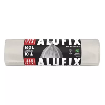   Szemeteszsák ALUFIX 160L átlátszó LDPE 90x110 cm 10 darabos