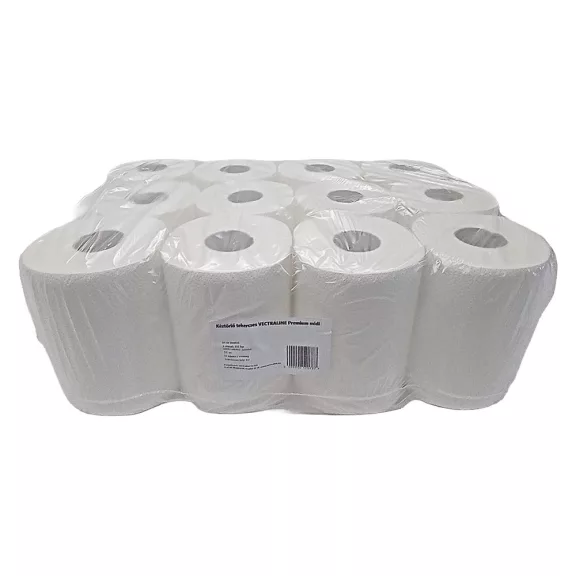 Kéztörlő tekercses VECTRALINE Premium midi 14 cm 2 rétegű 51 m 255 lap 100% cellulóz hófehér 12 tekercs/csomag Kéztörlő tekercses VECTRALINE Premium midi 14 cm 2 rétegű 51 m 255 lap 100% cellulóz hófehér 12 tekercs/csomag