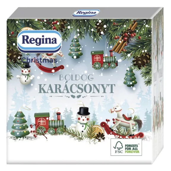 Szalvéta REGINA Karácsonyi 3 rétegű 33x33 cm 15 lapos vegyes mintás Szalvéta REGINA Karácsonyi 3 rétegű 33x33 cm 15 lapos vegyes mintás