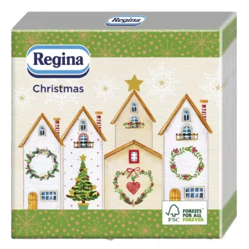   Szalvéta REGINA Karácsonyi 1 rétegű 33x33 cm 20 lapos vegyes mintás