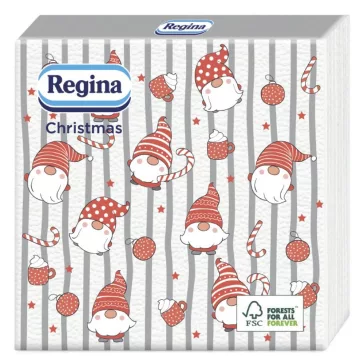   Szalvéta REGINA Karácsonyi 1 rétegű 33x33 cm 20 lapos vegyes mintás