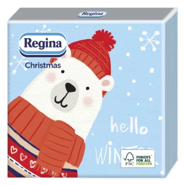   Szalvéta REGINA Karácsonyi 1 rétegű 33x33 cm 20 lapos vegyes mintás