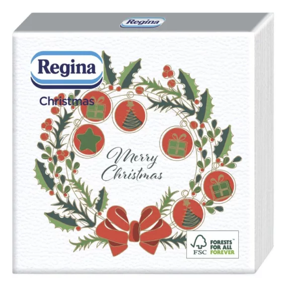 Szalvéta REGINA Karácsonyi 1 rétegű 33x33 cm 20 lapos vegyes mintás Szalvéta REGINA Karácsonyi 1 rétegű 33x33 cm 20 lapos vegyes mintás