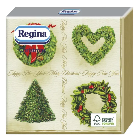 Szalvéta REGINA Karácsonyi 1 rétegű 33x33 cm 20 lapos vegyes mintás Szalvéta REGINA Karácsonyi 1 rétegű 33x33 cm 20 lapos vegyes mintás
