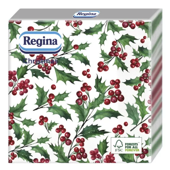 Szalvéta REGINA Karácsonyi 1 rétegű 33x33 cm 20 lapos vegyes mintás Szalvéta REGINA Karácsonyi 1 rétegű 33x33 cm 20 lapos vegyes mintás
