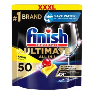   Mosogatógép tabletta FINISH Ultimate Allin1 Lemon 50 darab/doboz