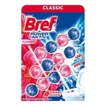  Toalett illatosító golyó BREF Power Aktiv Fresh Flower 3x50 g