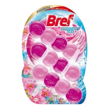   Toalett illatosító golyó BREF Brilliant Gel Spring Rain 3x42 g