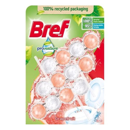 Toalett illatosító golyó BREF ProNature Grapefruit 3x50 g