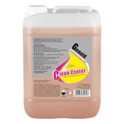 Hideg zsíroldó utántöltő CLEAN CENTER Geoxid alumíniumbarát 5L