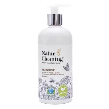   Mosogatószer NATURCLEANING pumpás koncentrátum sensitive illat,-és allergénmentes 500 ml