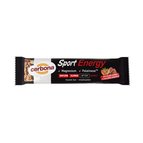 Müzliszelet CERBONA Energy csokoládés-mandulás 35 g