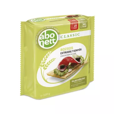   Extrudált kenyér ABONETT Classic teljes kiörlésű rozsos 100 g