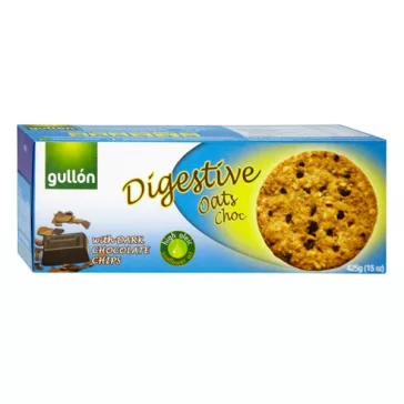   Keksz GULLON Digestive zabpelyhes korpás étcsoki darabokkal  425 g