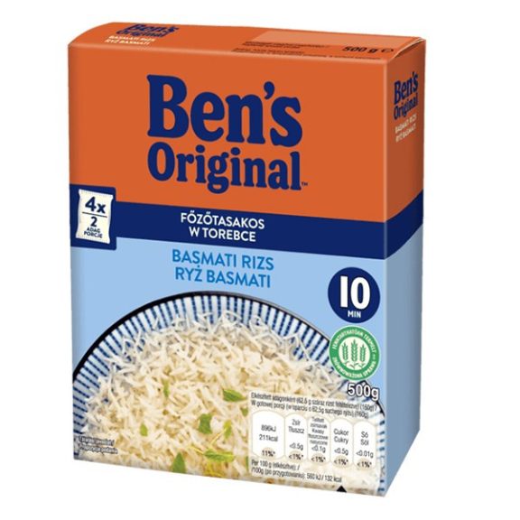 Főzőtasakos rizs UNCLE BEN'S basmati 4x125 g