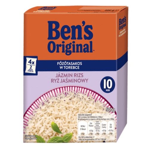 Főzőtasakos rizs UNCLE BEN'S jázmin 4x125 g