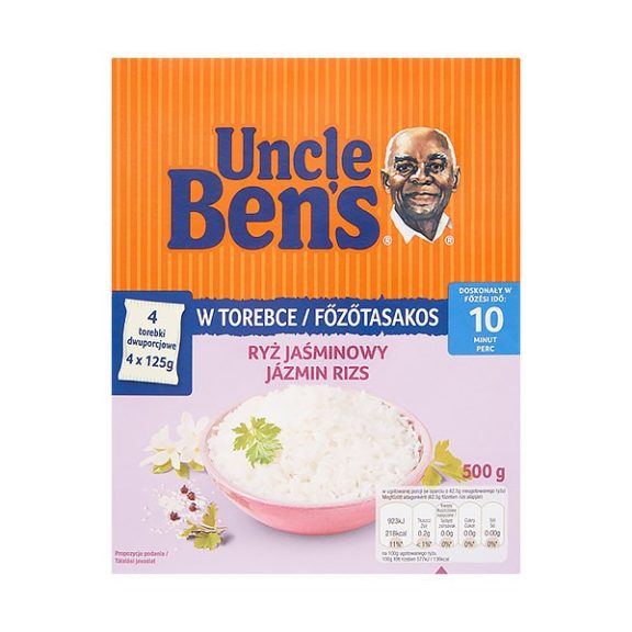 Főzőtasakos rizs UNCLE BEN'S jázmin 4x125 g