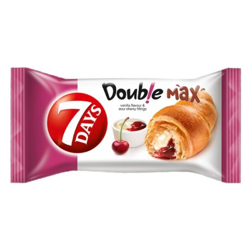 Croissant 7DAYS Double meggyes és vaníliás töltelékkel 80 g