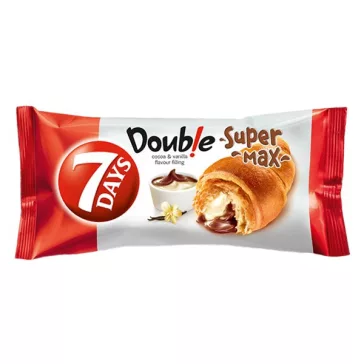   Croissant 7DAYS Super Double Max kakaós és vaníliás töltelékkel 110 g